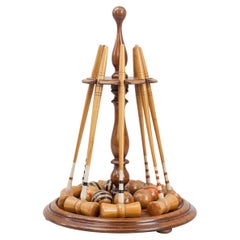 Set de Croquet de table antique sur Stand