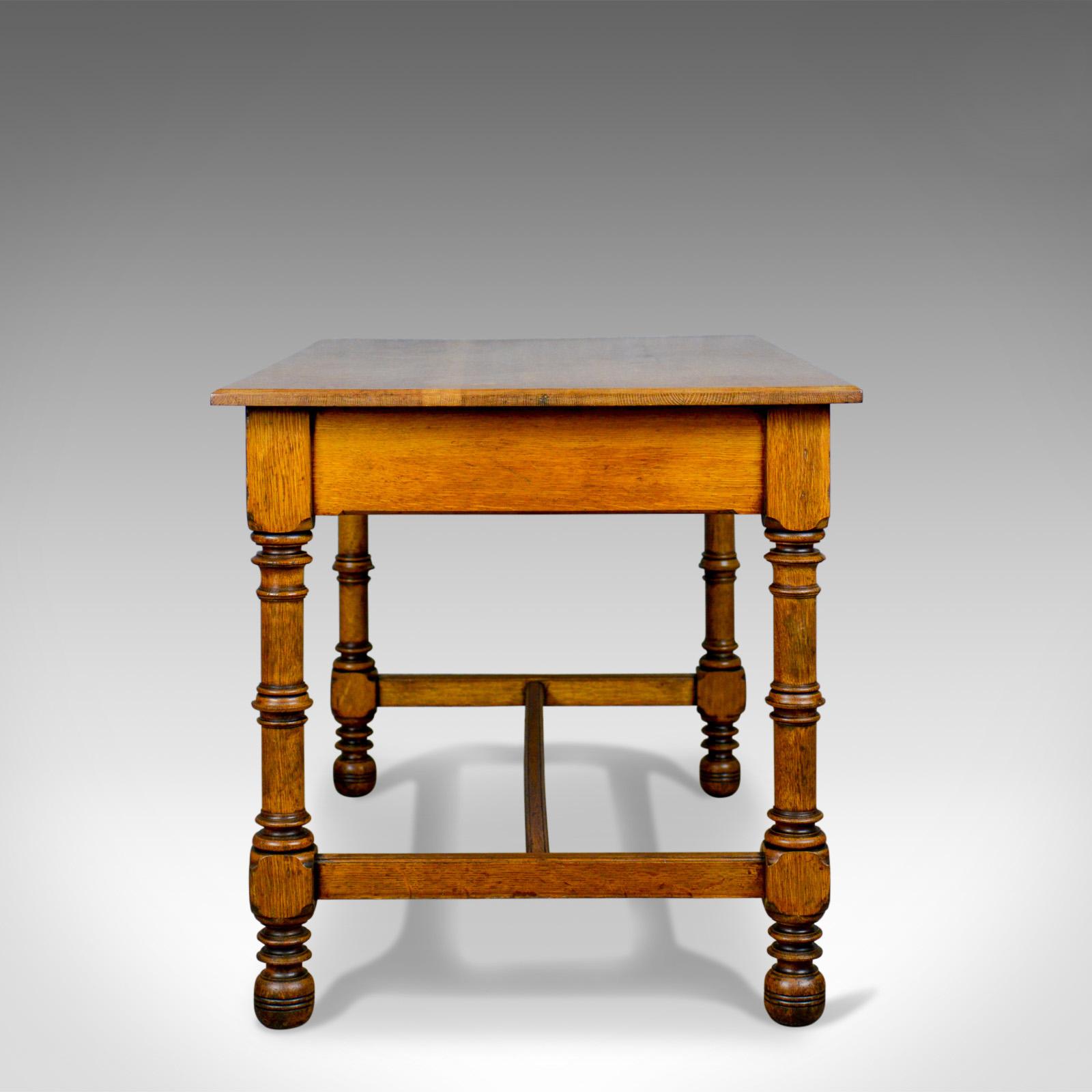 Antique Table, English, Victorian, Side, Oak, Late 19th Century, circa 1870 In Good Condition In Hele, Devon, GB