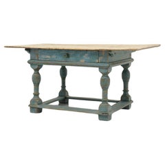 Table ancienne en bois peint
