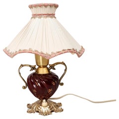 Lampe de table ancienne Lampe Classic en céramique laiton Hollywood Regency Ewå, Värnamo