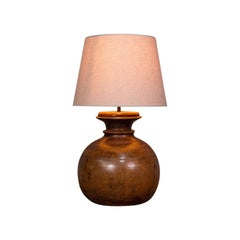 Antique Table Lamp, English, Fruitwood, Living Room Light, Victorian, Circa 1900