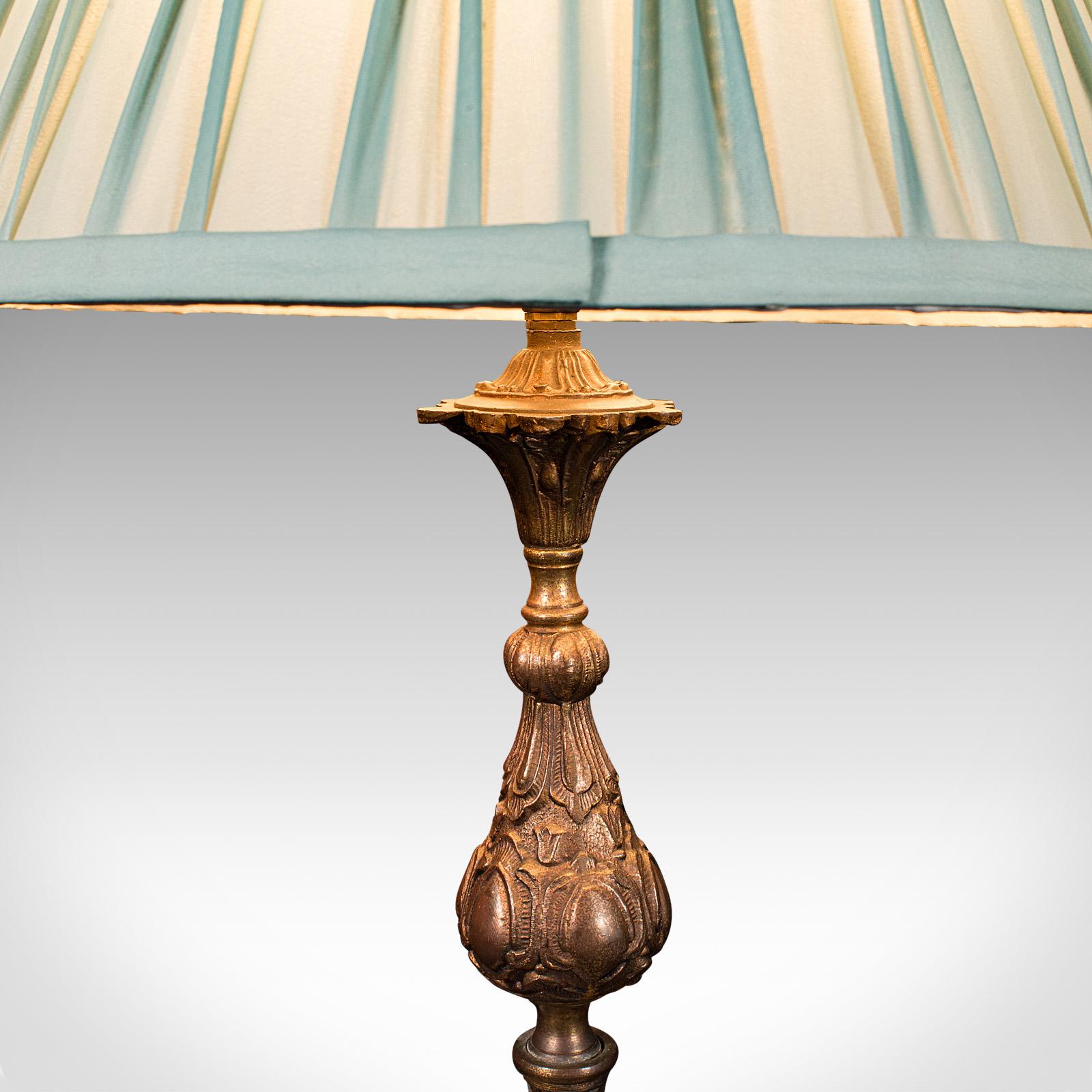 Lámpara de mesa antigua, francesa, metal dorado, mármol, luz lateral, eduardiana, c.1910 Metal en venta
