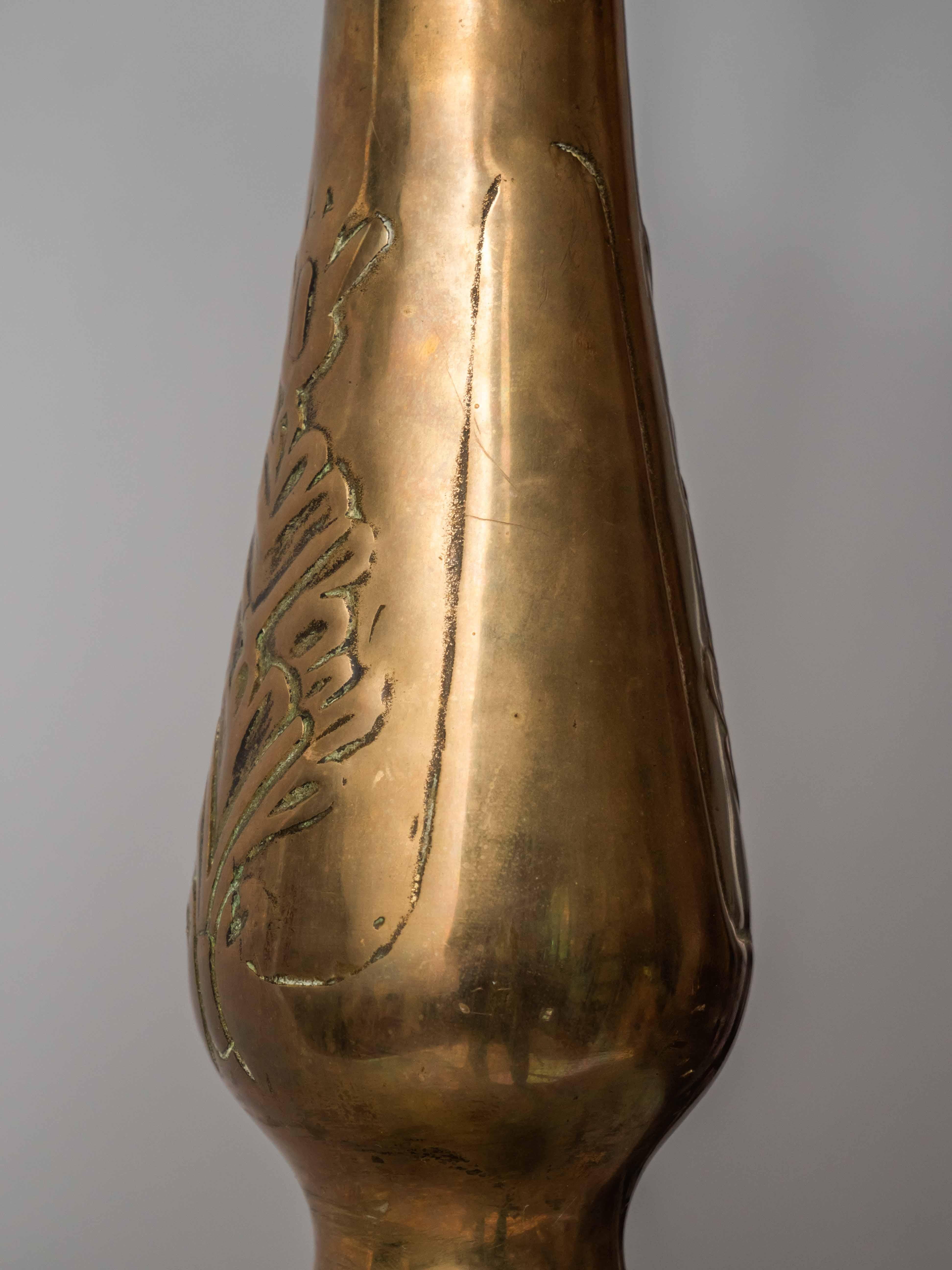 18th Century and Earlier Antique table lamp on a baroque leg For Sale