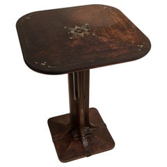 Antique Table of Wood, Brass and Mother of Pearl Inlay,  Carlo Zen, C 1900s
