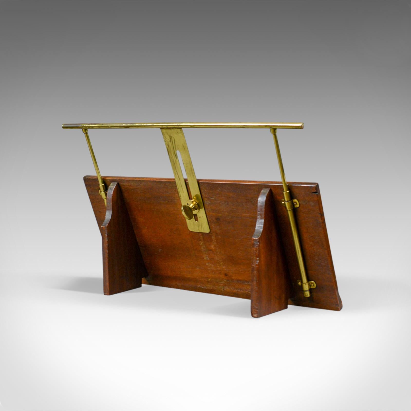 English Antique Table or Piano Top Music Stand, Mahogany, Lectern, Book Rest, circa 1880