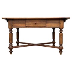 Antique table  solid walnut  Louis Philippe around 1850