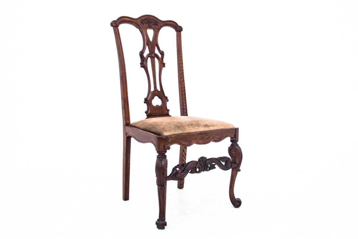 Antiker Tisch mit Stühlen, Belgien, 1890er Jahre. (Louis Philippe) im Angebot