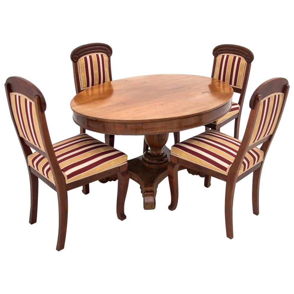 Antique Table with Chairs from circa 1900