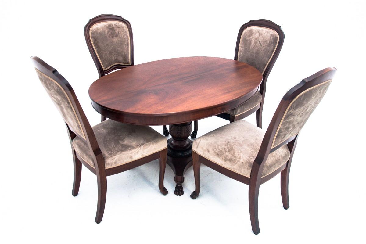 Antique Table with Chairs, Northern Europe, After Renovation 14