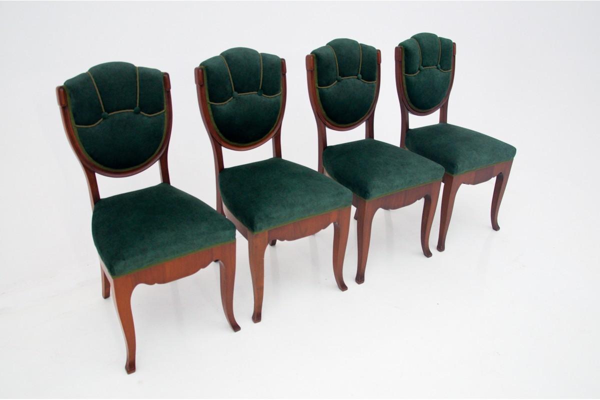 Table antique avec chaises, Europe du Nord, début du XXe siècle Bon état - En vente à Chorzów, PL