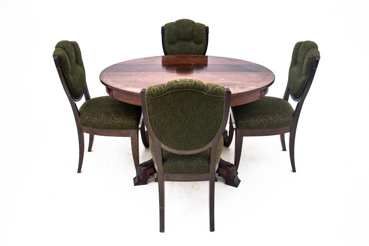Antique Table with Chairs, Northern Europe, Early 20th Century 1