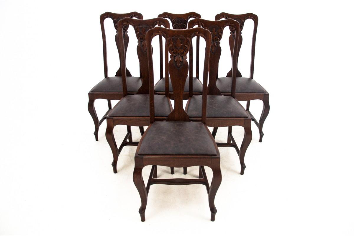 Louis Philippe Antique Table with Chairs, Western Europe, circa 1920, after Renovation