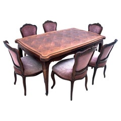 Antique Table with Chairs, Western Europe, circa 1930