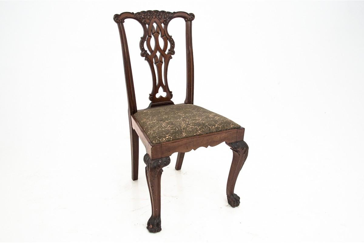 Antique Table with Two Armchairs and Two Chairs on Lion Feet 3