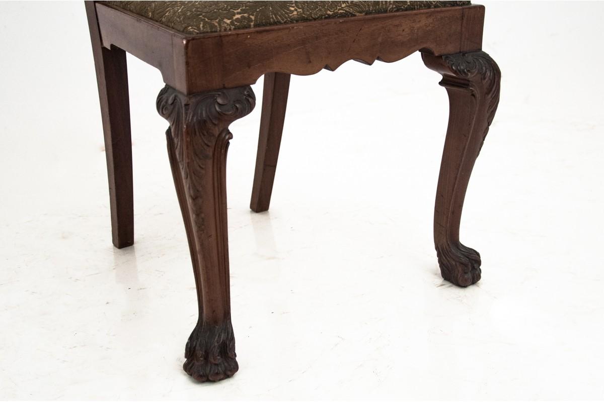 Antique Table with Two Armchairs and Two Chairs on Lion Feet 1
