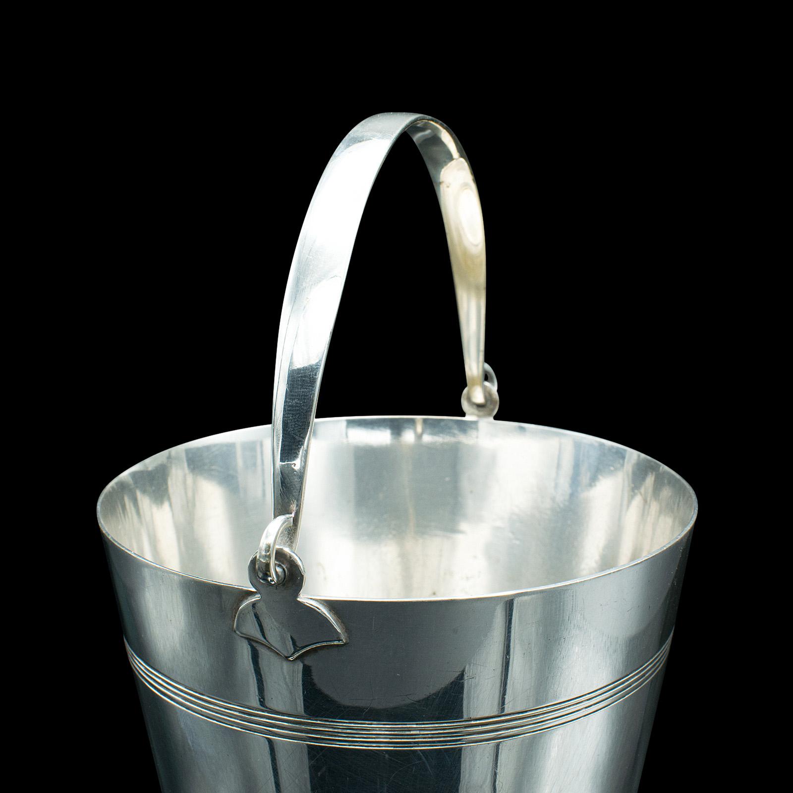 Antique Tabletop Ice Bucket, English, Silver Plate, Decorative Cooler, Edwardian For Sale 5