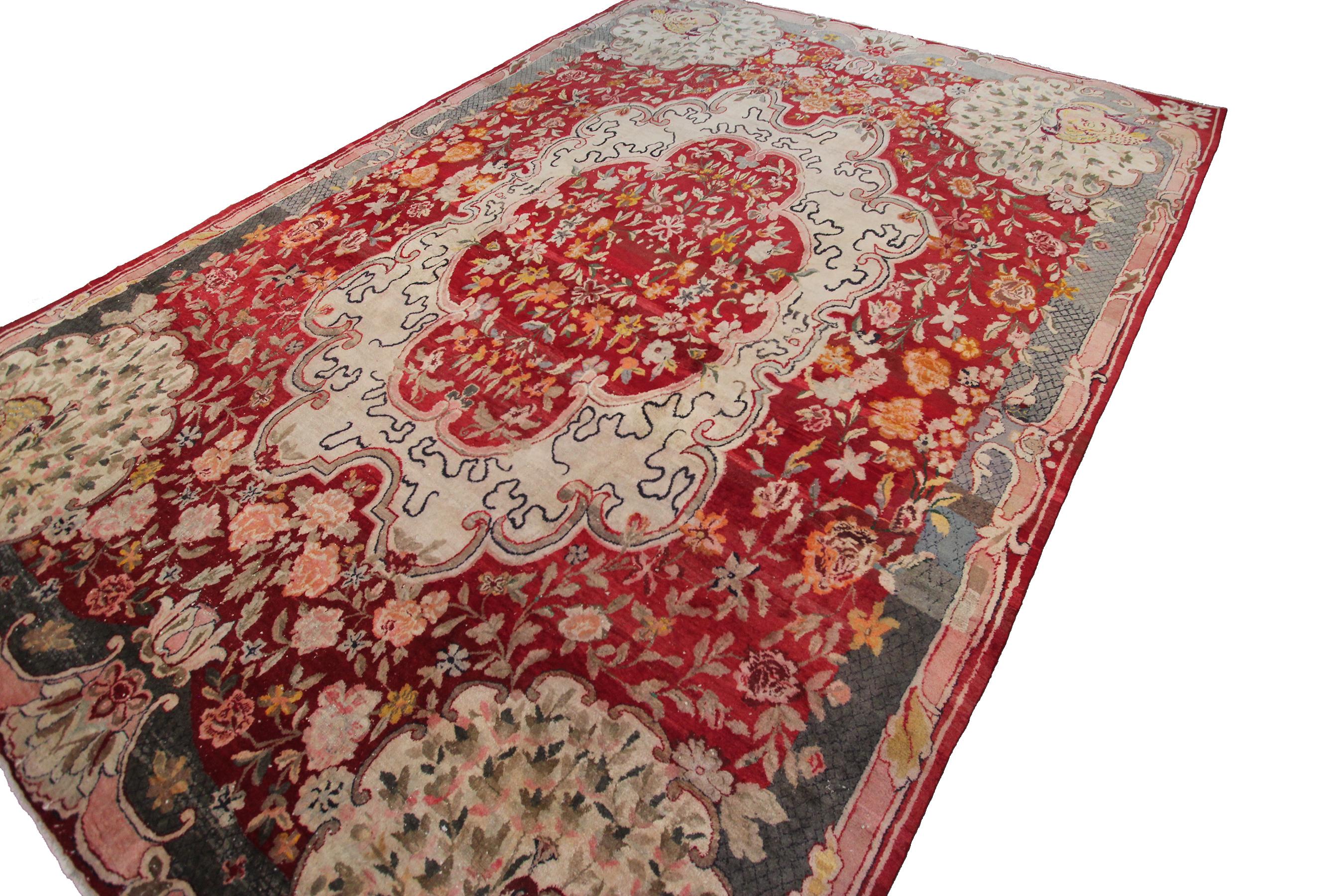 Antique Tabriz Art Deco Rug Antique Persian Tabriz 11x16 Oversized 338cm x 470cm For Sale 4