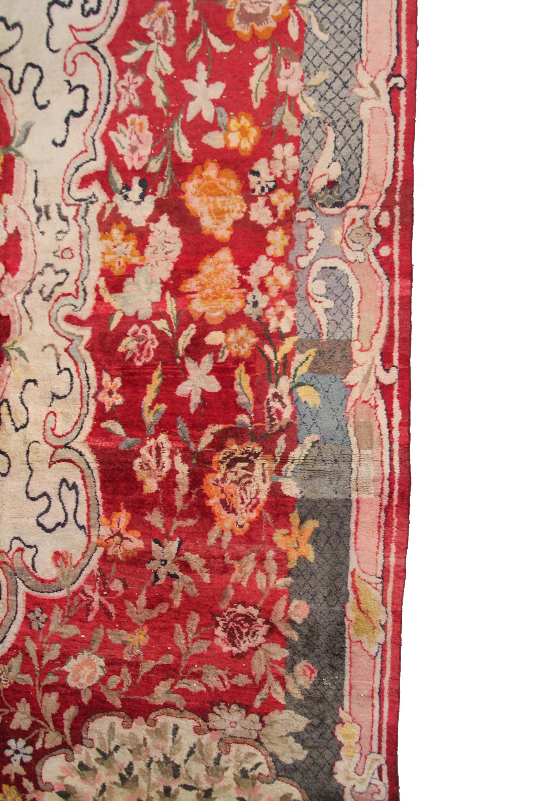 Tappeto antico Tabriz Art Deco Tappeto antico persiano Tabriz 11x16 sovradimensionato 338cm x 470cm in vendita 4