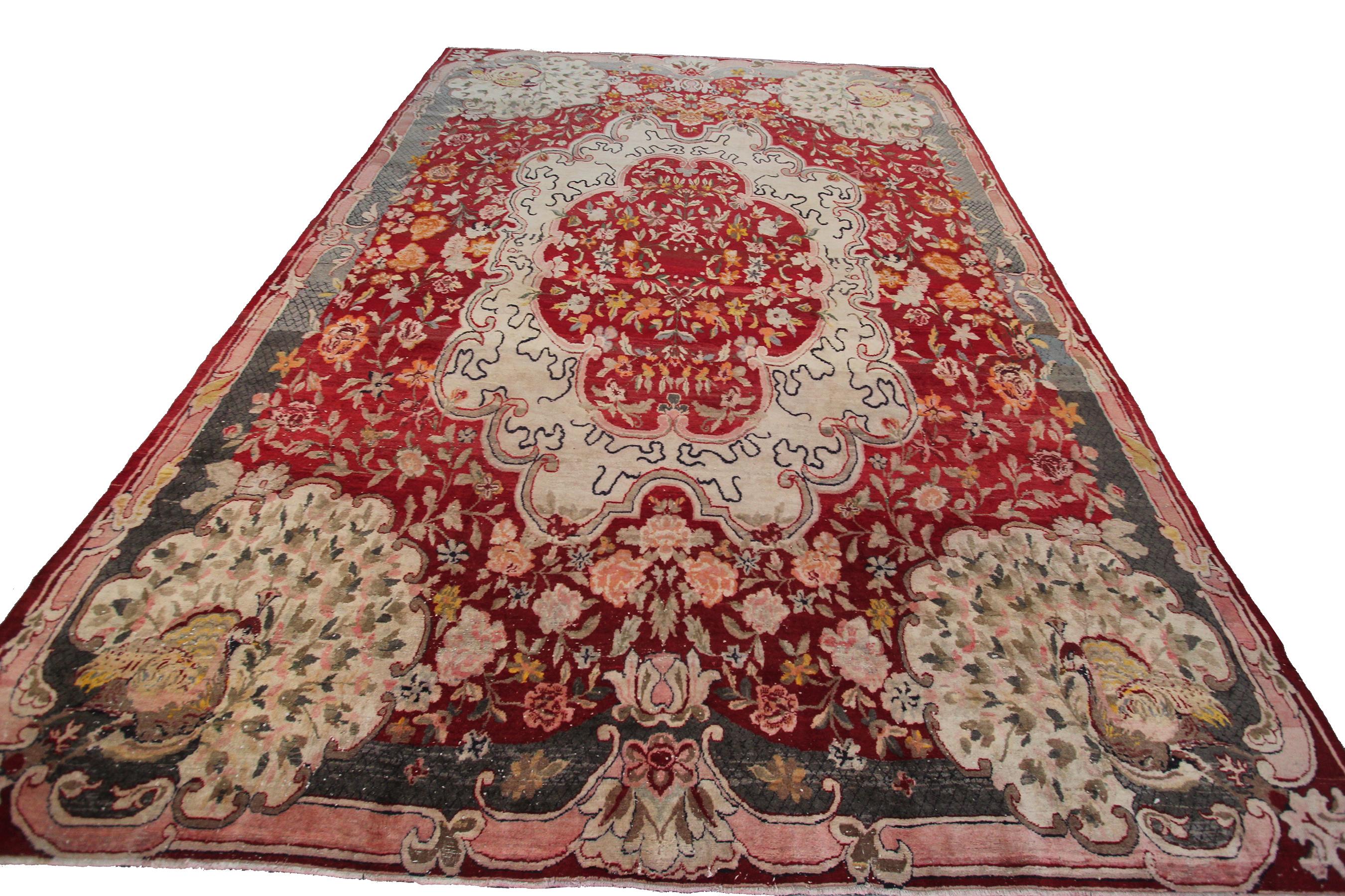 Antique Tabriz Art Deco Rug Antique Persian Tabriz 11x16 Oversized 338cm x 470cm For Sale 7