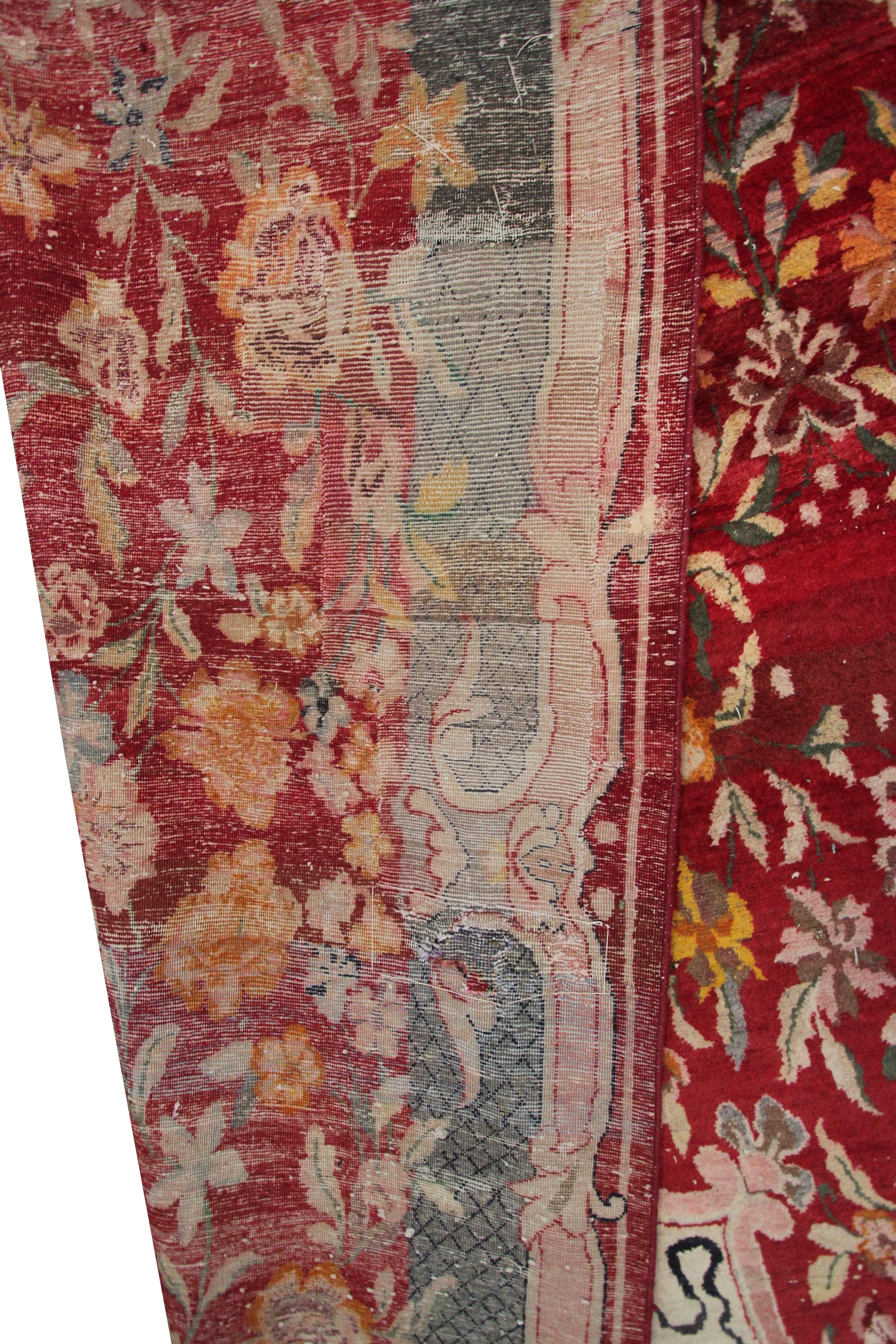 Tappeto antico Tabriz Art Deco Tappeto antico persiano Tabriz 11x16 sovradimensionato 338cm x 470cm in vendita 8