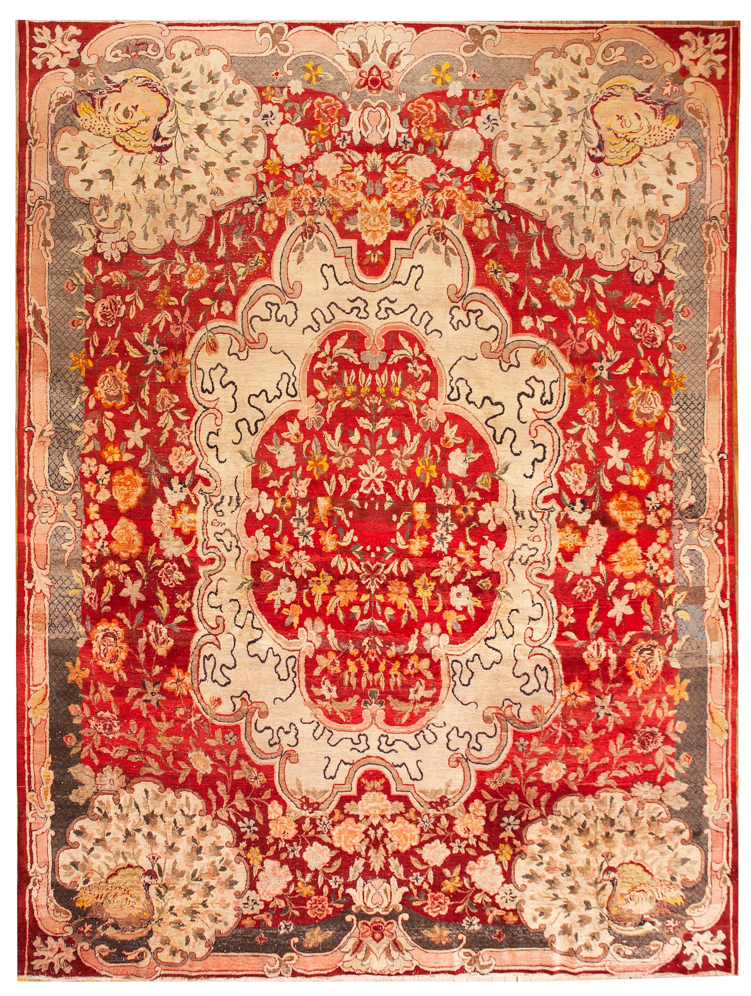 Antique Tabriz Art Deco Rug Antique Persian Tabriz 11x16 Oversized 338cm x 470cm For Sale 10