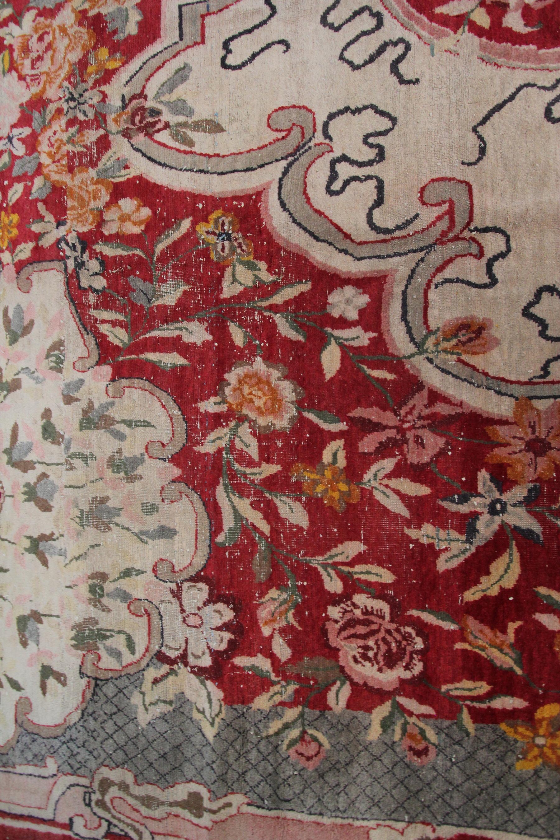 Tappeto antico Tabriz Art Deco Tappeto antico persiano Tabriz 11x16 sovradimensionato 338cm x 470cm in vendita 2