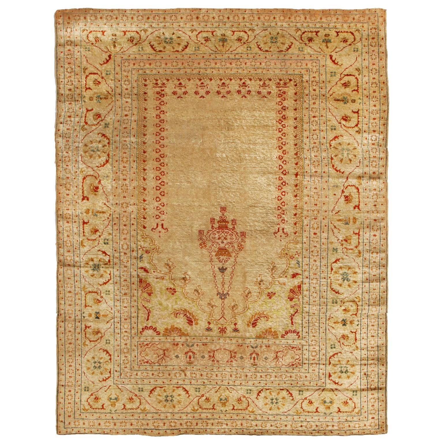Antique Persian Beige and Red KilimJajim Wool Rug For Sale at 1stDibs