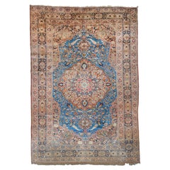 Antique Tabriz Carpet - 19th Century Antique Silk Tabriz Carpet, Antique Carpet