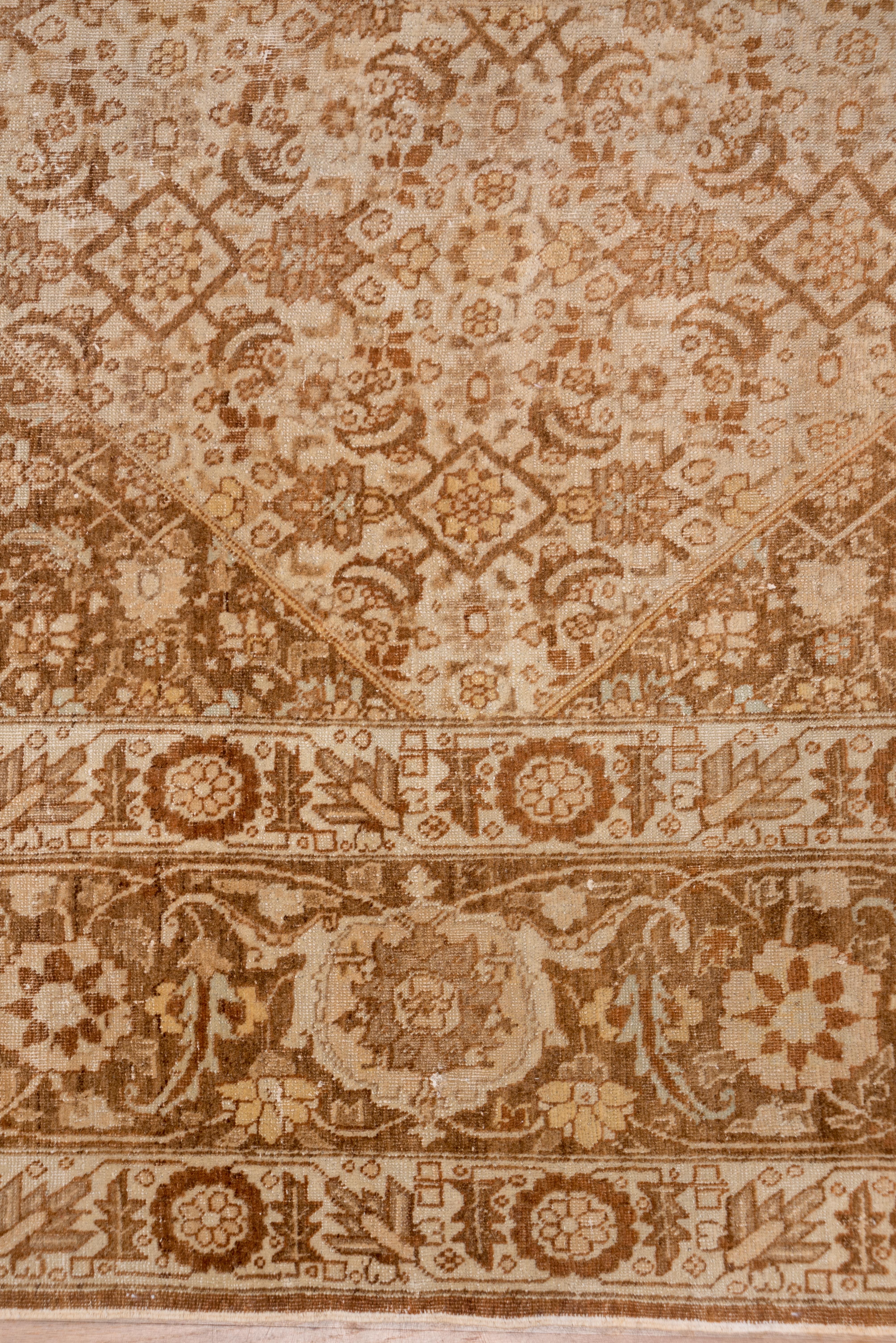 Hand-Knotted Antique Tabriz Carpet, Bookcover Field For Sale