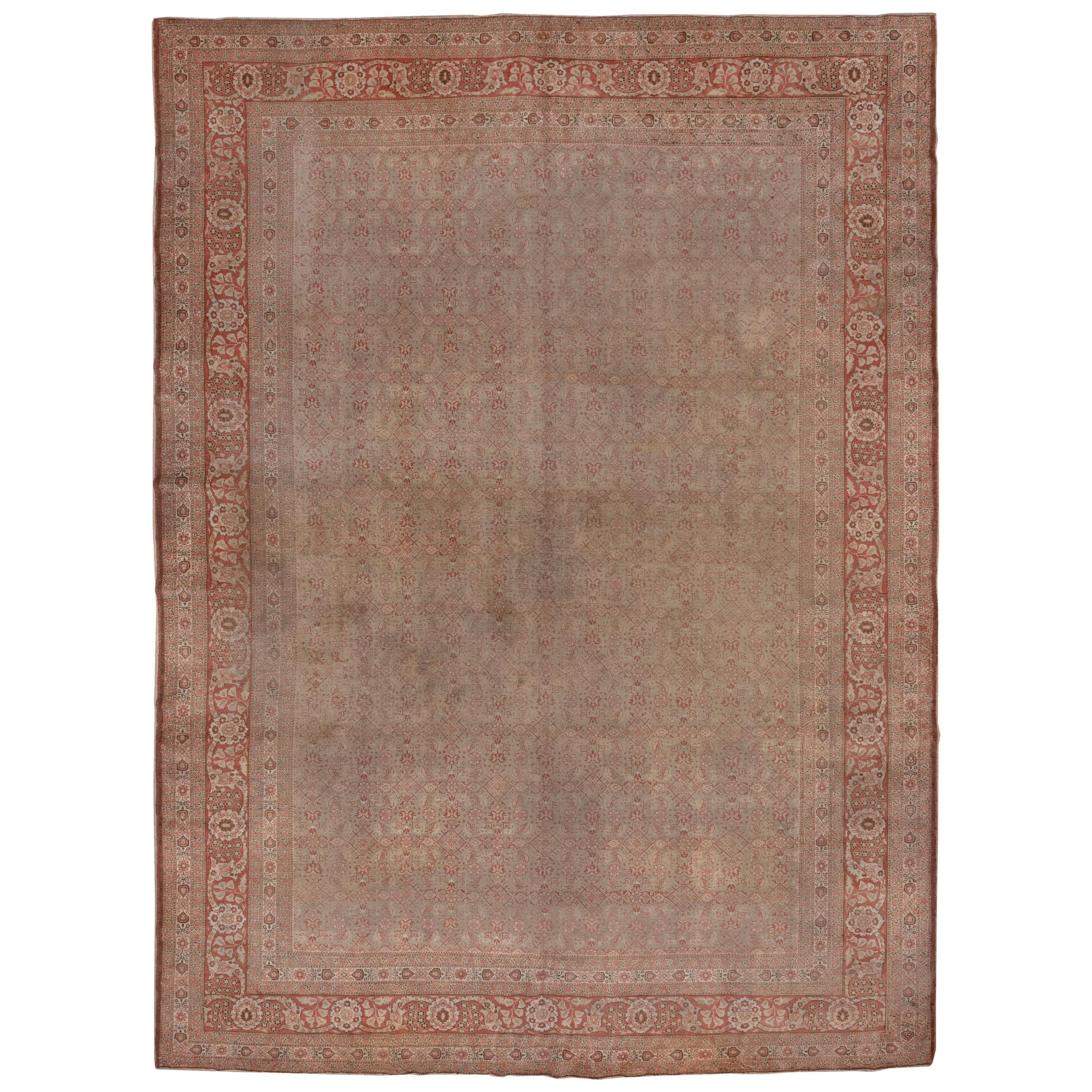 Antique Tabriz Carpet, circa 1900s For Sale