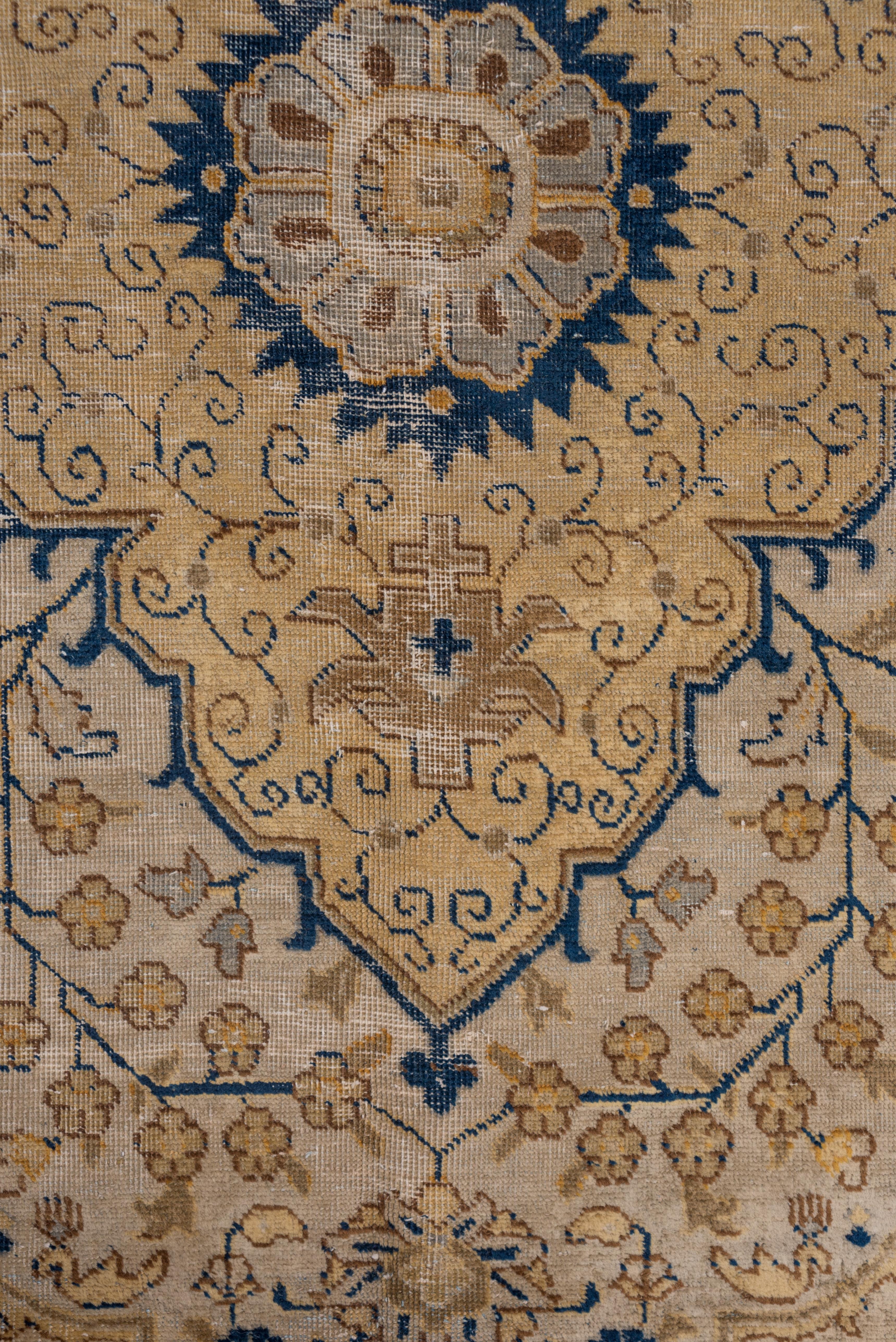 Tapis ancien de Tabriz, vers 1920 tons dorés 7