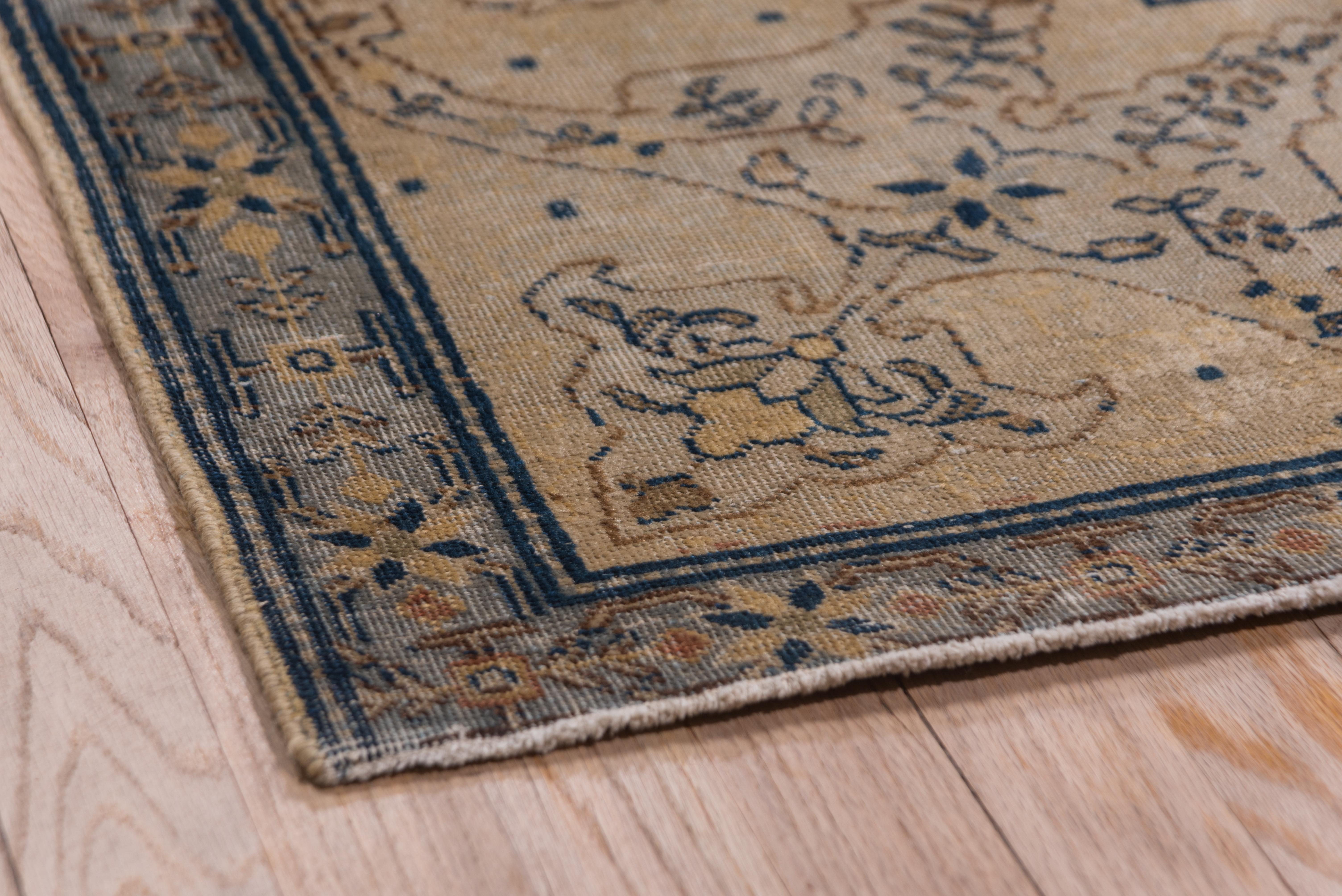 Antique Tabriz Carpet, circa 1920s Gold Tones For Sale 1