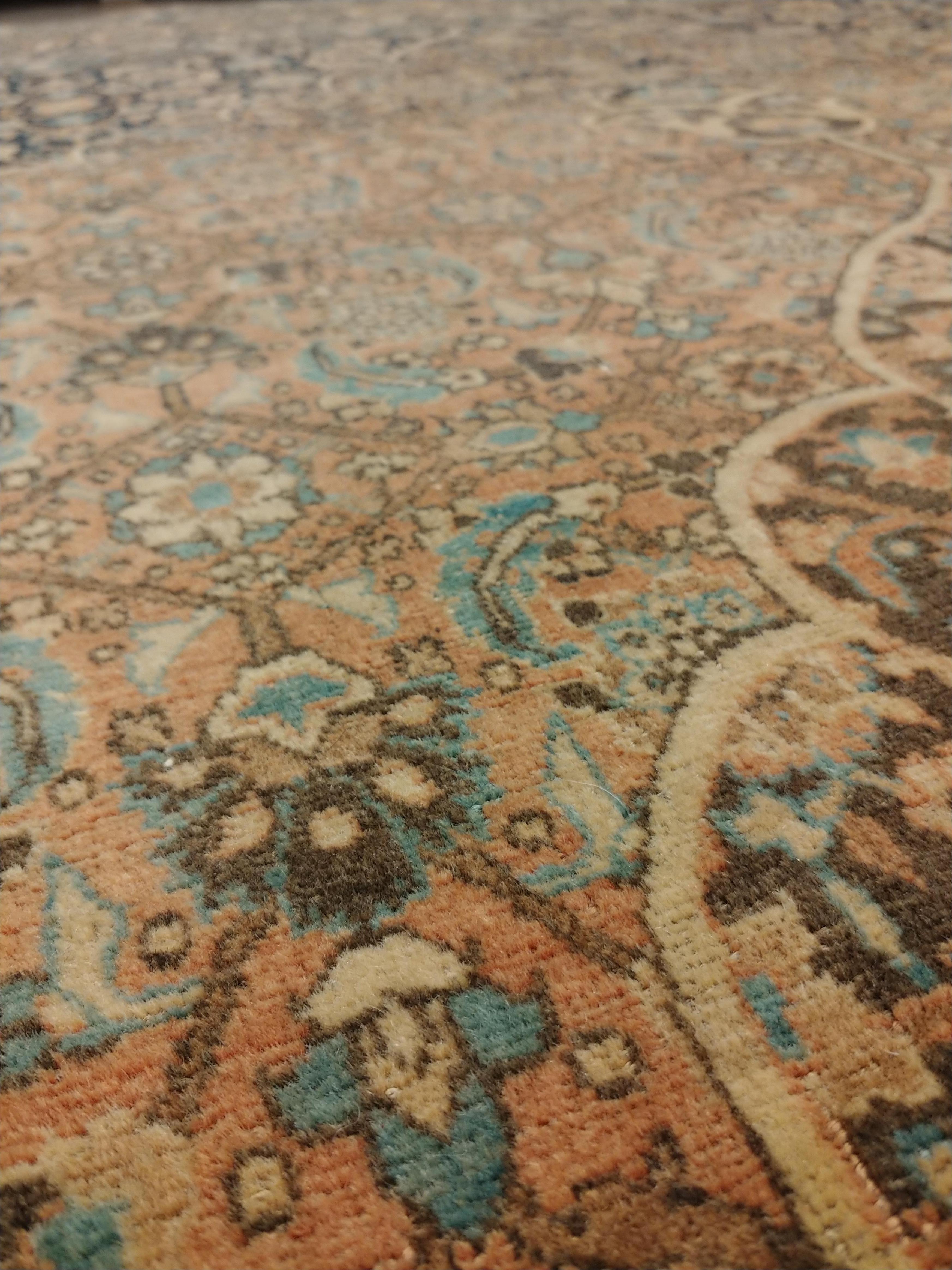 Antique Tabriz Carpet, Hadji Jalili Persian Rug, Earth Tones, Brown, Terracotta 2