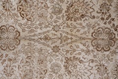 Antique Tabriz Carpet, Ivory Field