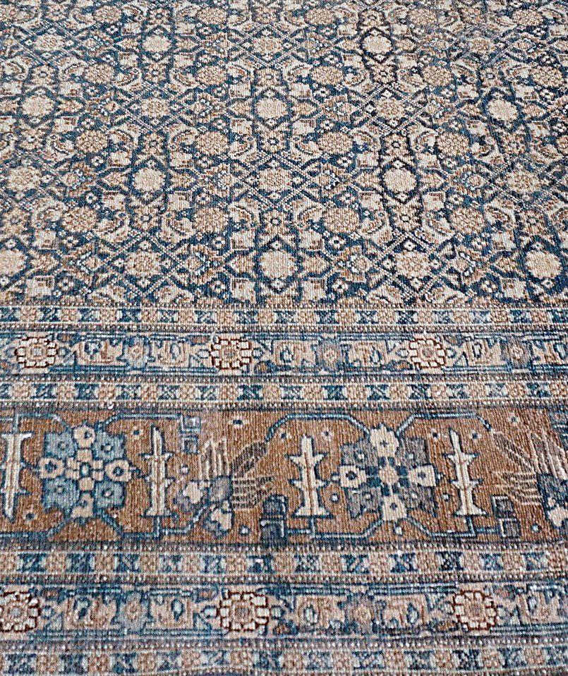 20th Century Antique Tabriz Geometric Pattern Wool Rug 9'6''x11'11'' For Sale