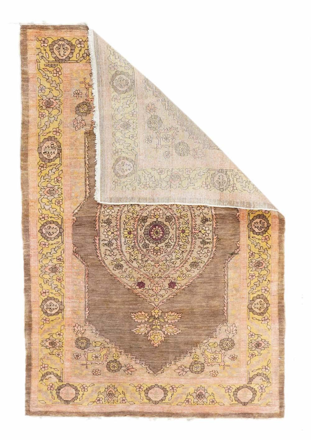 Antiker Tabriz Haji Jalili Teppich 3'4'' x 5'2''. Dieses moderne, urbane, gut gewebte Streumaterial ist ganz in der antiken 