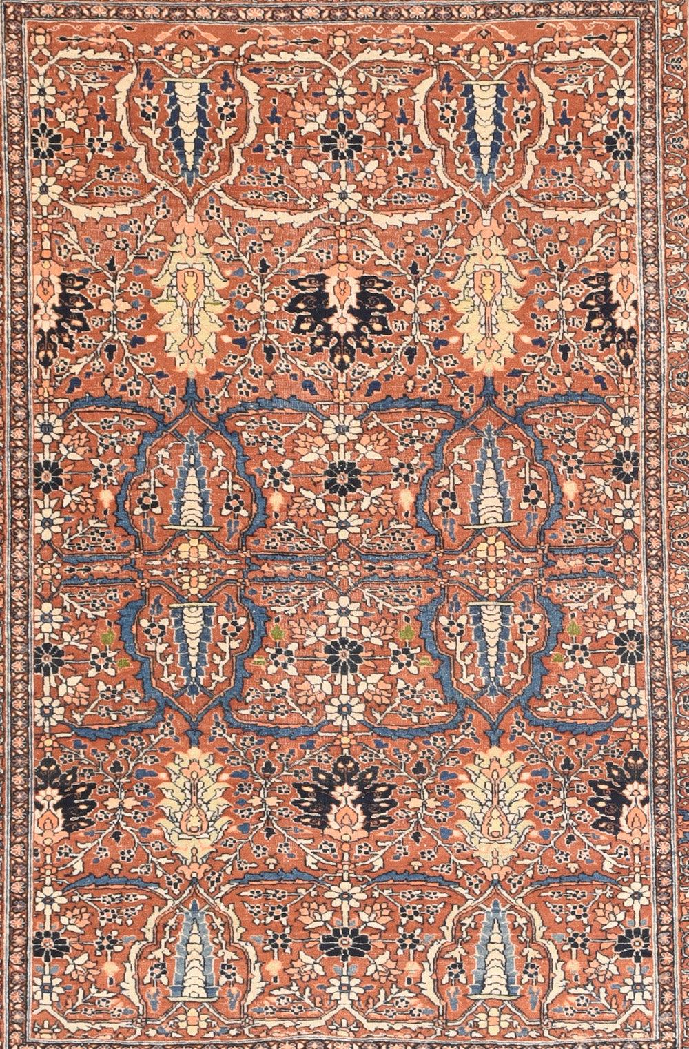 Antiker Haji Jalili-Teppich aus Täbris 4'6'' x 5'10'' im Zustand „Gut“ im Angebot in New York, NY