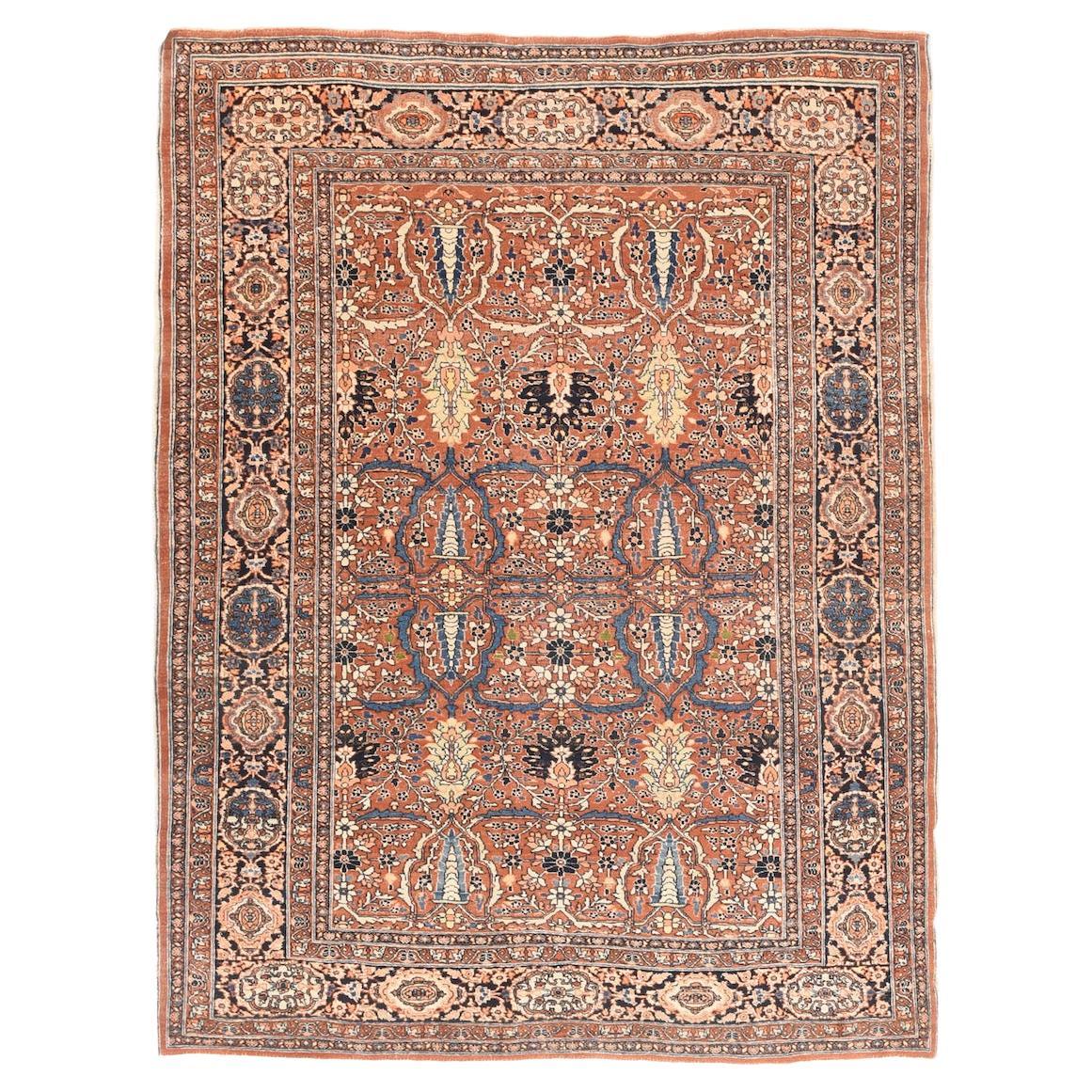 Antique Tabriz Haji Jalili Rug 4'6'' x 5'10''