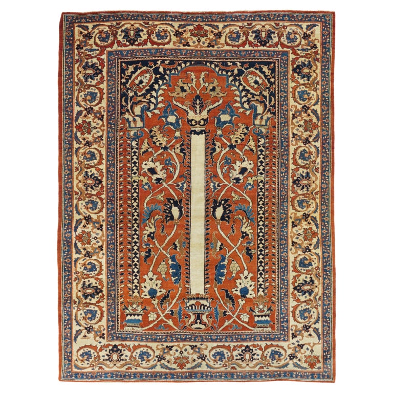 Antique Tabriz Haji Jalili Rug For Sale at 1stDibs