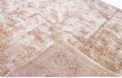 Antique Tabriz Handmade Rust Distressed Persian Wool Rug