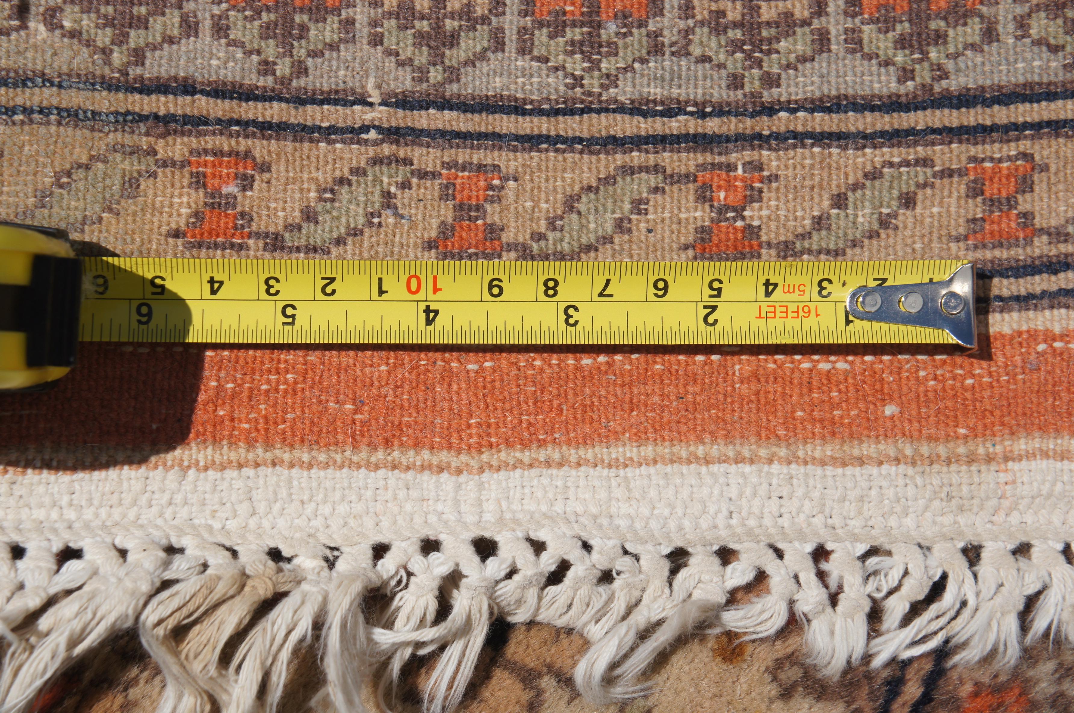 Vintage Täbris Indo Persischer Jagd-Teppich aus Wolle mit Medaillon Isfahan 12' im Angebot 6