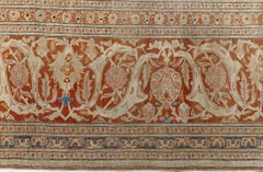 Antique Tabriz Medallion Oversized Tan, Rug - c. 1860 Haji Jalili