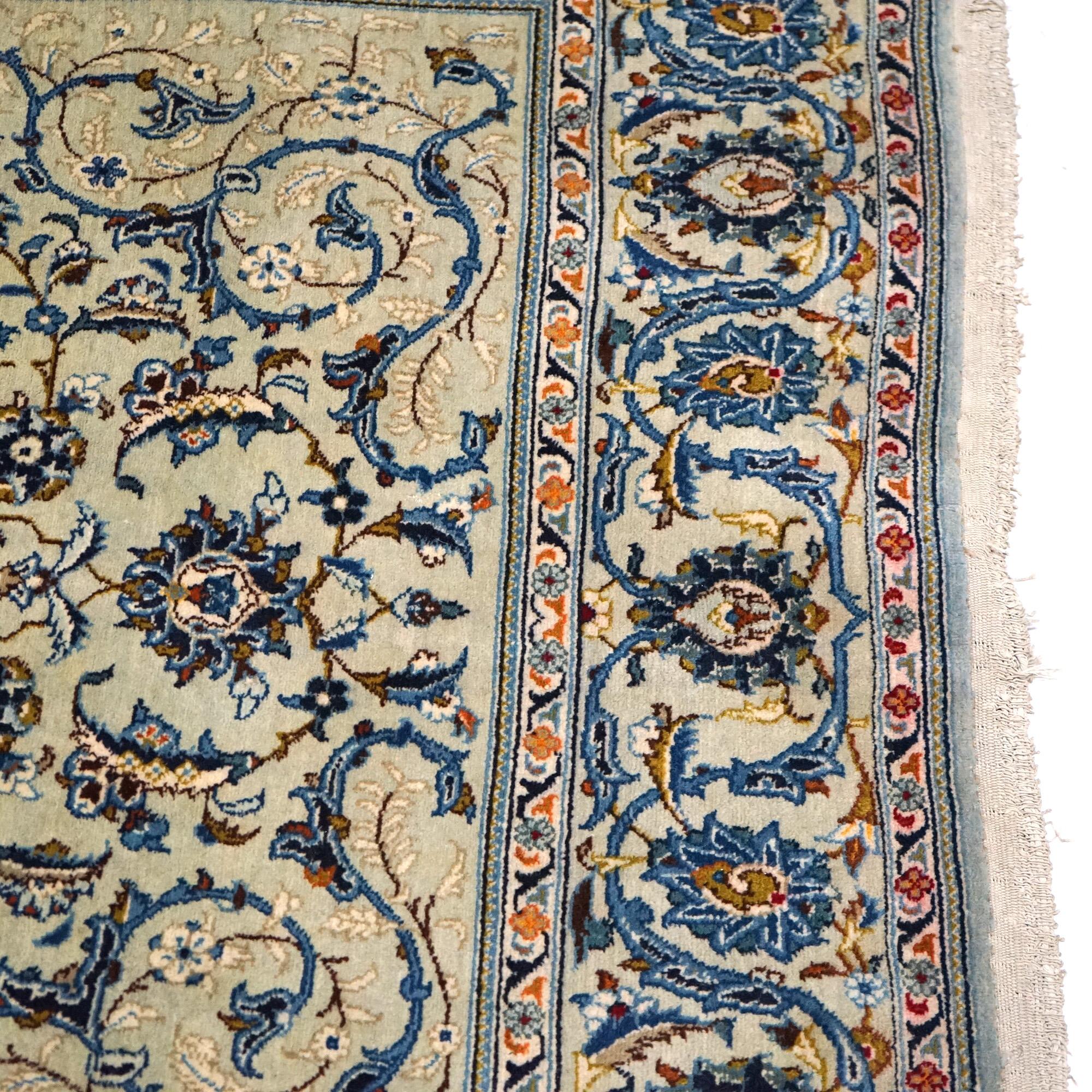 Antique Tabriz Oriental Wool Rug with Allover Floral Garden Design Circa 1940 For Sale 4