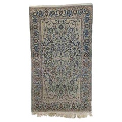 Antique Tabriz Oriental Wool Rug with Allover Floral Garden Design Circa 1940
