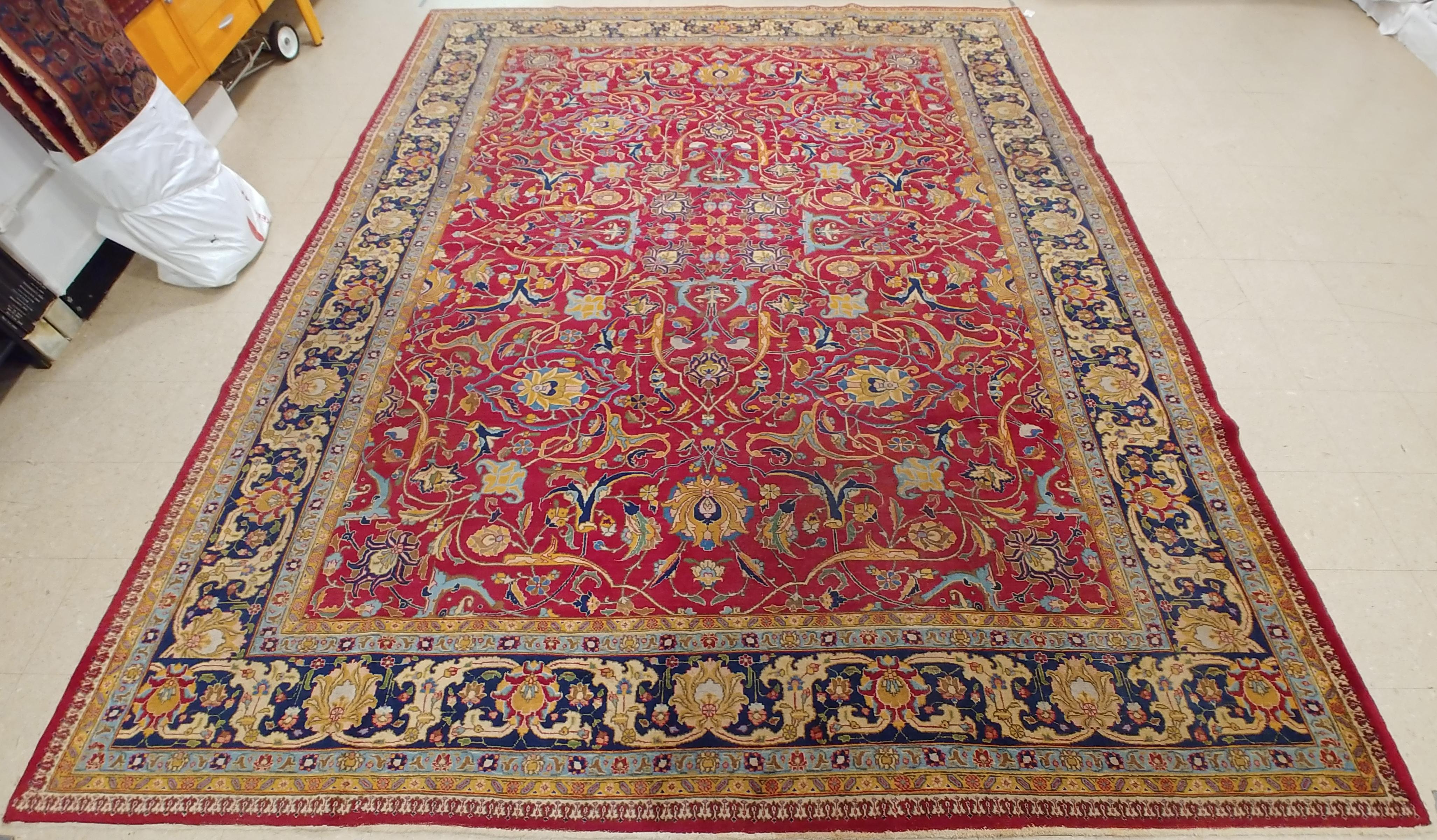 Tabriz is an important weaving center in North West Persia and has been since the 16th century. This city has become one of the leading producers of carpets in the east. In the 19th century, most of these works of art ended up in the American