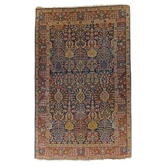 Antique Tabriz Persian Oriental Wool Rug with All Over Garden Design C1930