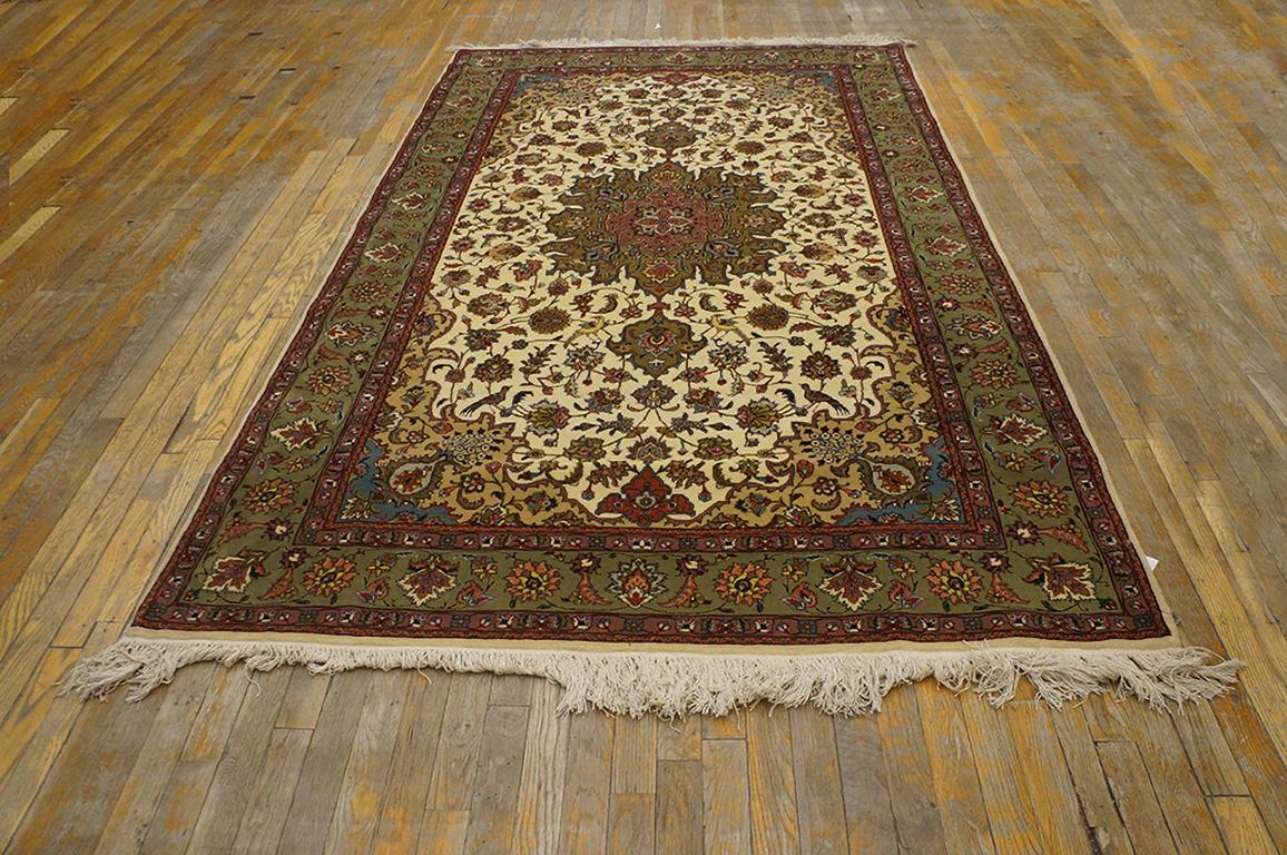 Antique Tabriz Persian rug, Size: 5' 1'' x 8' 7''.
  