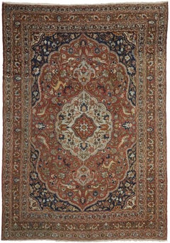Antique Persian Tabriz Palace Size Rug with Arts & Crafts Renaissance Style