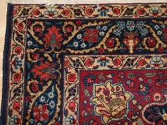 Antique Tabriz Prayer Rug Of Floral Vase Design, Circa 1920