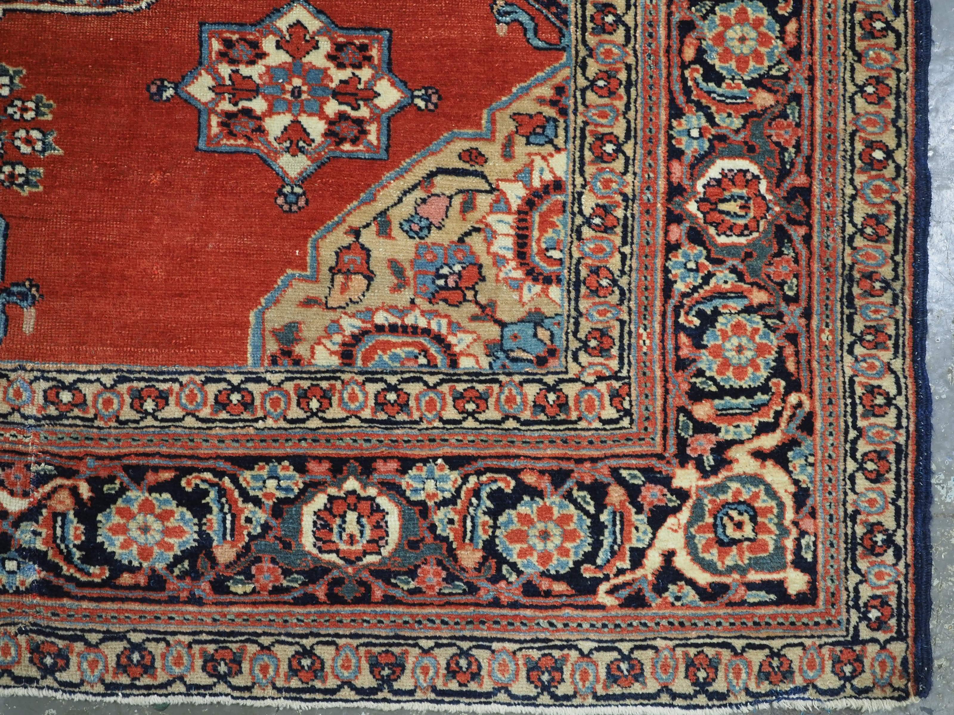 Antique Tabriz region village rug of outstanding design, circa 1900. For Sale 6